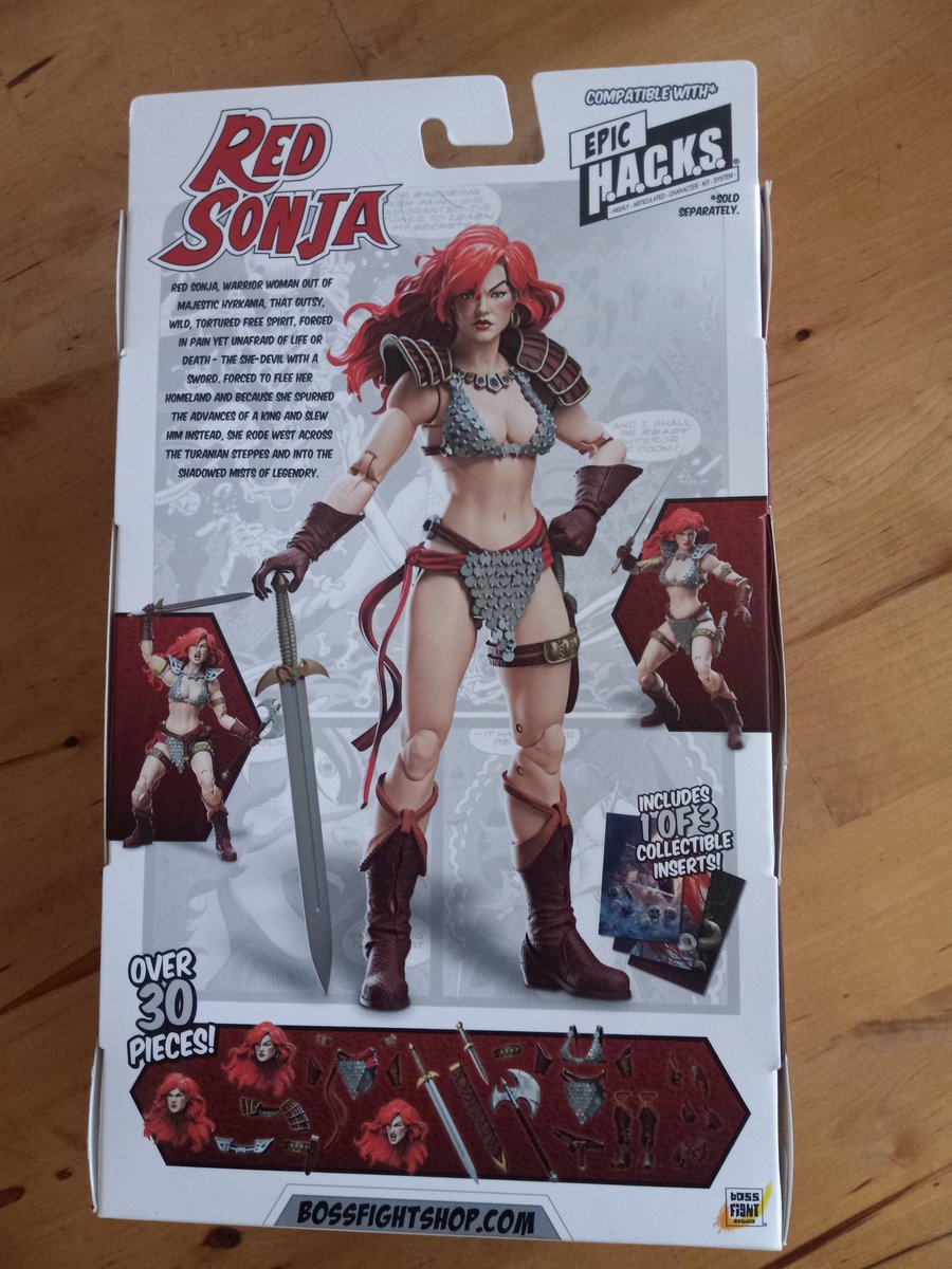 Lordoflek's tweet image. Not really a toy guy and never thought I'd start buying action figures again at my age...but I have to admit that the new Red Sonja from Epic Hacks is pretty bloody cool. I blame @StygianDogs .