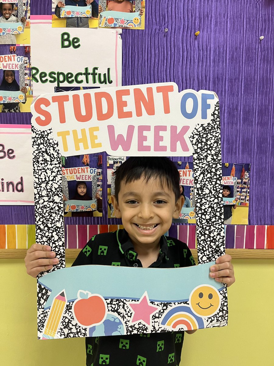 Congratulations to our student of the week! Mateo E. comes to school with a smile on his face every day. He is always willing to go above and beyond for anyone in the classroom. He is always doing the right thing while no one is watching and encourages others to follow.