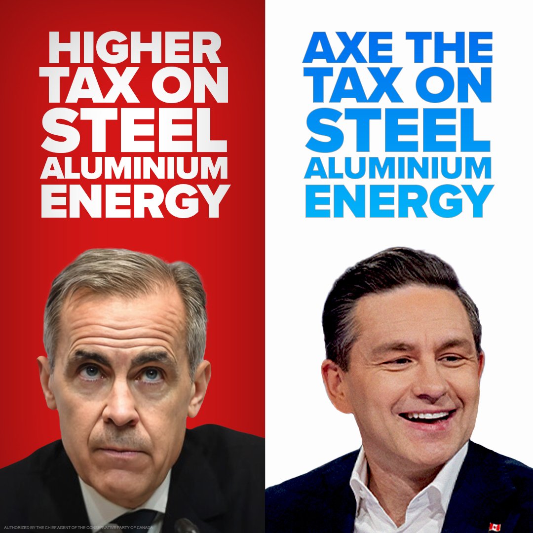 <a href="/MarkJCarney/">Mark Carney</a> <a href="/AlgomaSteelInc/">Algoma Steel Inc.</a> Too bad you are going to make it more expensive 🙄  

Better Vote Conservatives!