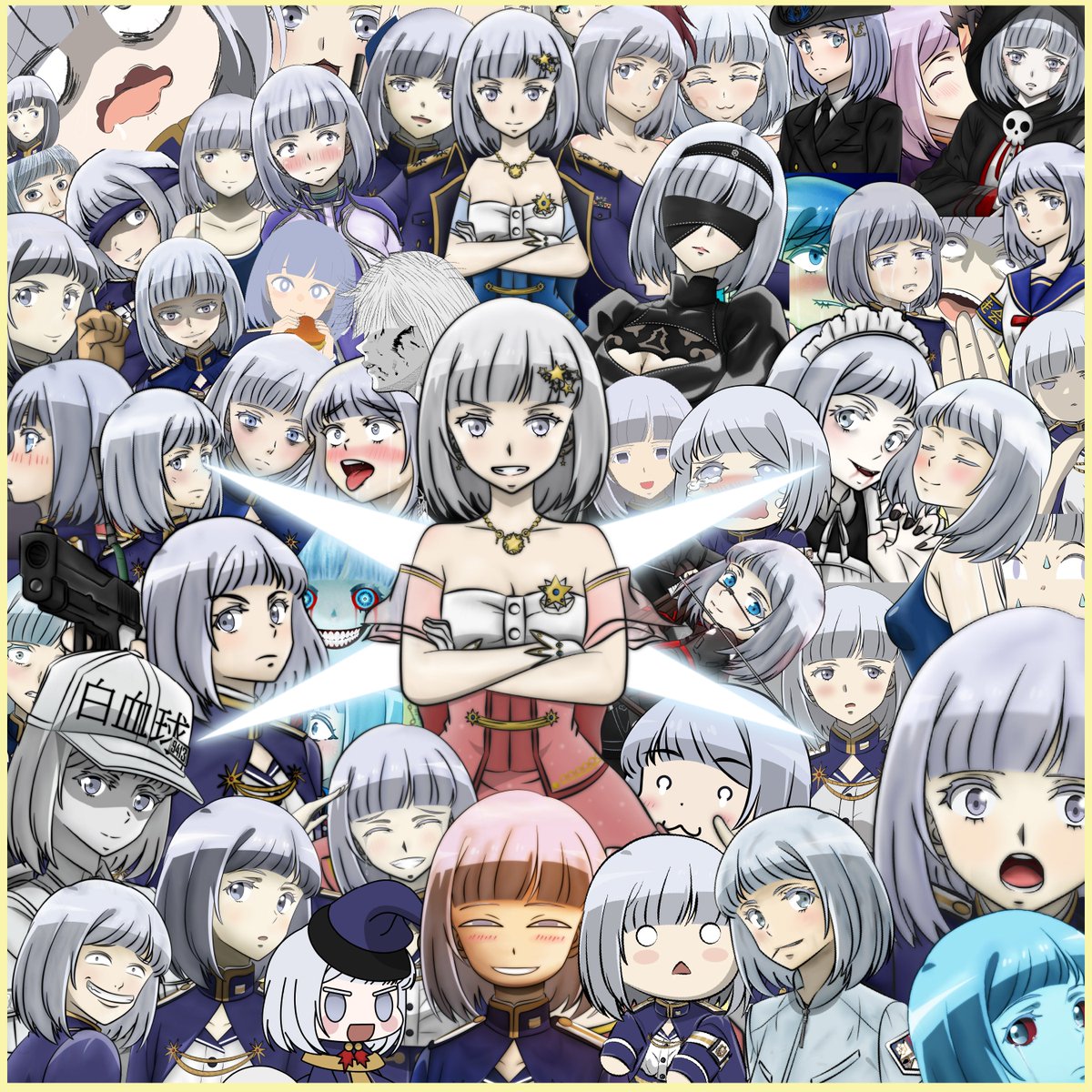 STARWARSSTUDIO's tweet image. Today (26-4) is @ohana_ohana3 birthday, the voice actress of Bob Hair Girl from 86: Eighty-Six, I made this same collage, two years ago, where I put every Bobchi that I drew so far. So happy birthday, Hana Sato.
#エイティシックス
#EightySix
#86エイティシックス