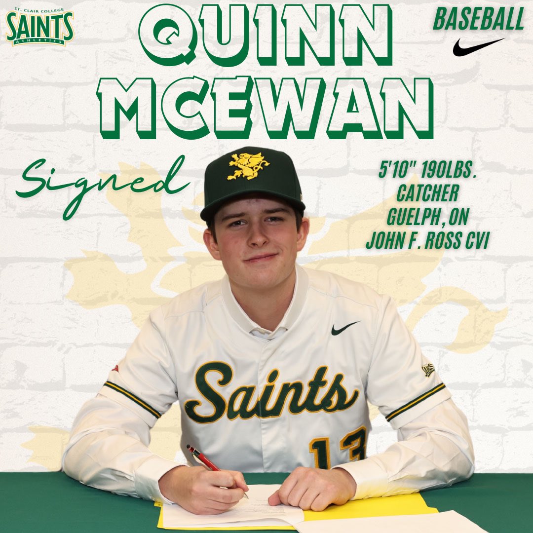 Saints Athletics (@stclairsaints1) on Twitter photo 5’10” C Quintin McEwan (Guelph, ON/John F. Ross) will help backstop <a href="/stclairsaints1/">Saints Athletics</a> Men’s Baseball in 2025 saintsathletics.ca/sports/bsb/202… 5’10” C Quintin McEwan (Guelph, ON/John F. Ross) will help backstop <a href="/stclairsaints1/">Saints Athletics</a> Men’s Baseball in 2025 saintsathletics.ca/sports/bsb/202…