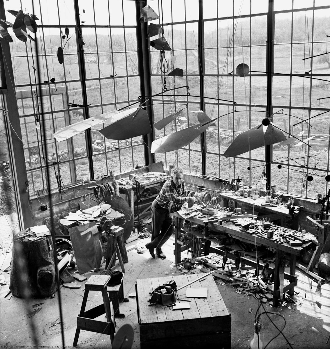 Herbert Matter was born on this day in 1907. The Swiss photographer took many of the most iconic pictures of Calder and his body of work. Read more: tinyurl.com/auhry6ay