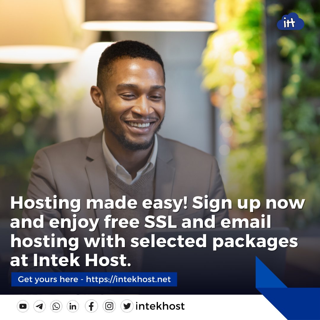 IntekHost's tweet photo. Get yours now at https://t.co/LukUTyrhIo #webhosting #domain #website #webdesign #hosting #trending #online #marketing #latest #news #business #intekhost #free #businessnews https://t.co/Aj9FUW2hIO