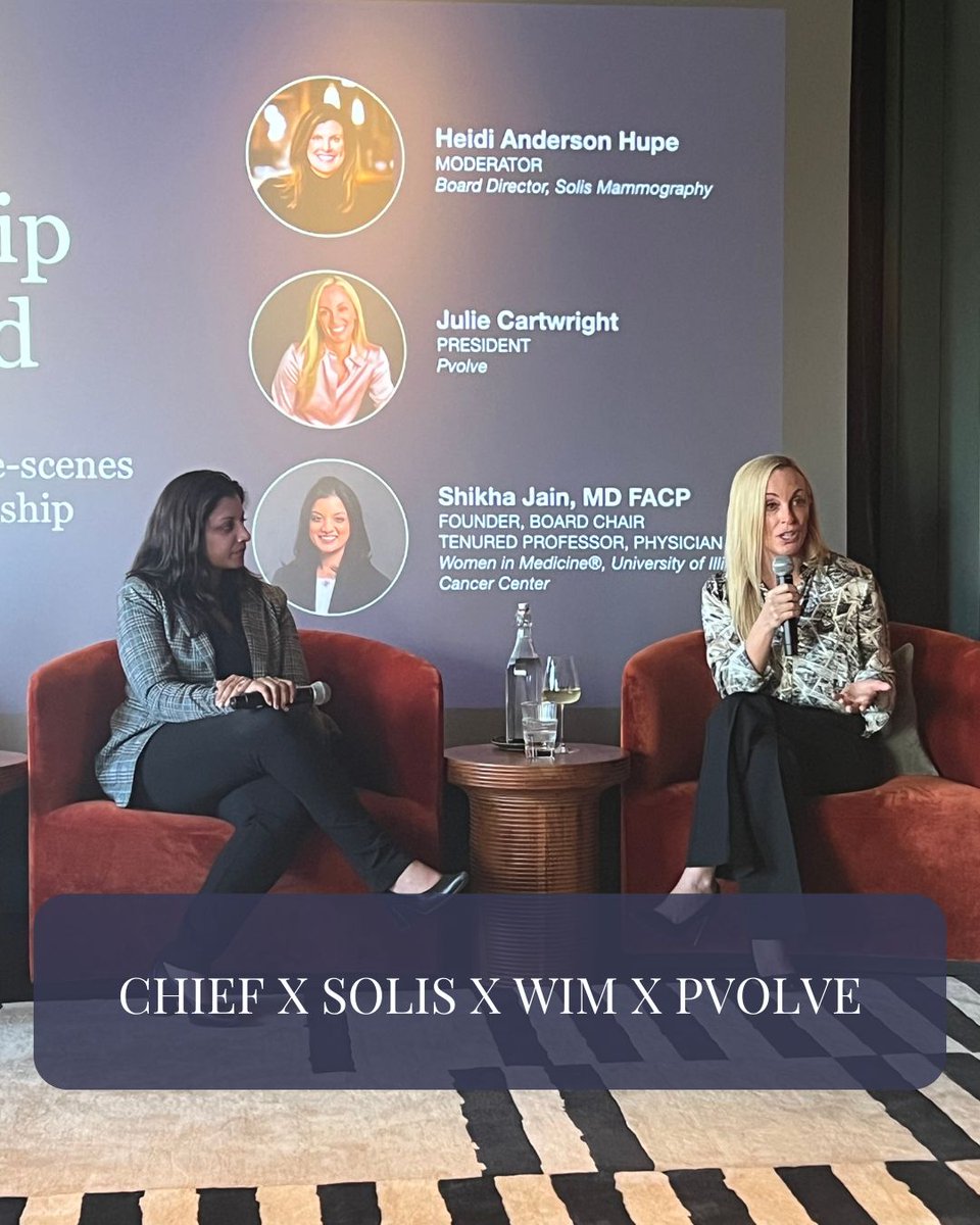Leadership unfiltered.
At Chief Flagship this week, WIM's Dr. Shikha Jain, Pvolve President Julie Cartwright, and Board Director of Solis Mammography Heidi Anderson Hupe hosted a candid conversation on modern leadership.
#Leadership #WomeninLeadership #WIMStrongerTogether