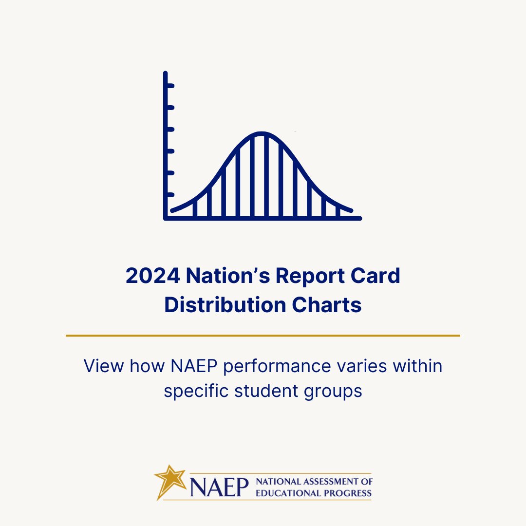 Among the many report card updates that were made for the recent release of the 2024 math &amp; reading results for grades 4 &amp; 8, there are new distribution charts. Use them to examine how performance varies within and across specific student groups: nationsreportcard.gov/reports/mathem…