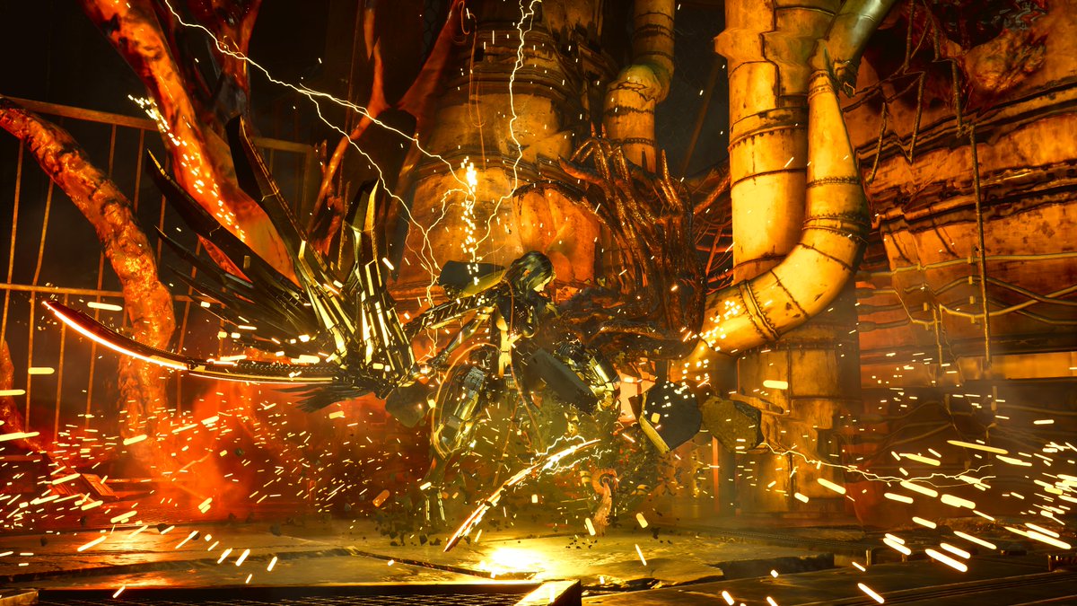 Alpha Naytiba Tachy attacking Eve while she is in Tachy Mode. #ActionFriday 

#StellarBladeFans #StellarBladePhotomode #StellarBlade