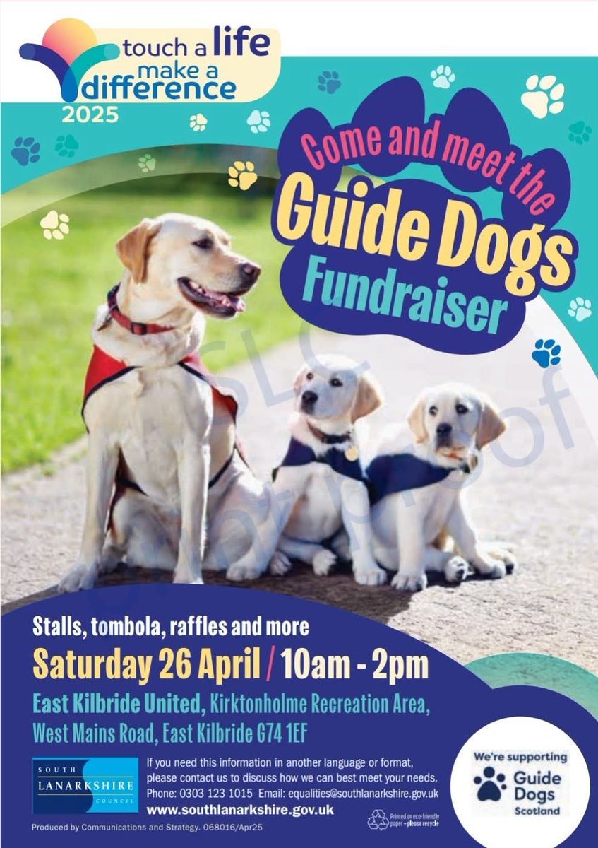 Tomorrow (Saturday) at the Enviro-clean Stadium Kirktonholme. 10am to 2pm.  A great charity event for a fantastic cause.
