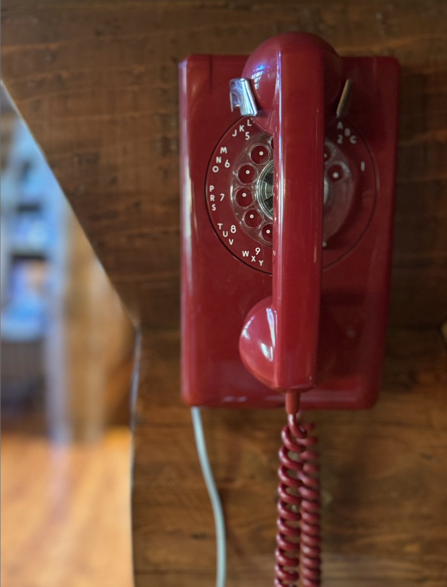 It's Telephone Day! Who still has a home phone? 🙋‍♀️ We do and I even hung up a vintage rotary phone! It still works and the ring it gives sure takes me back!