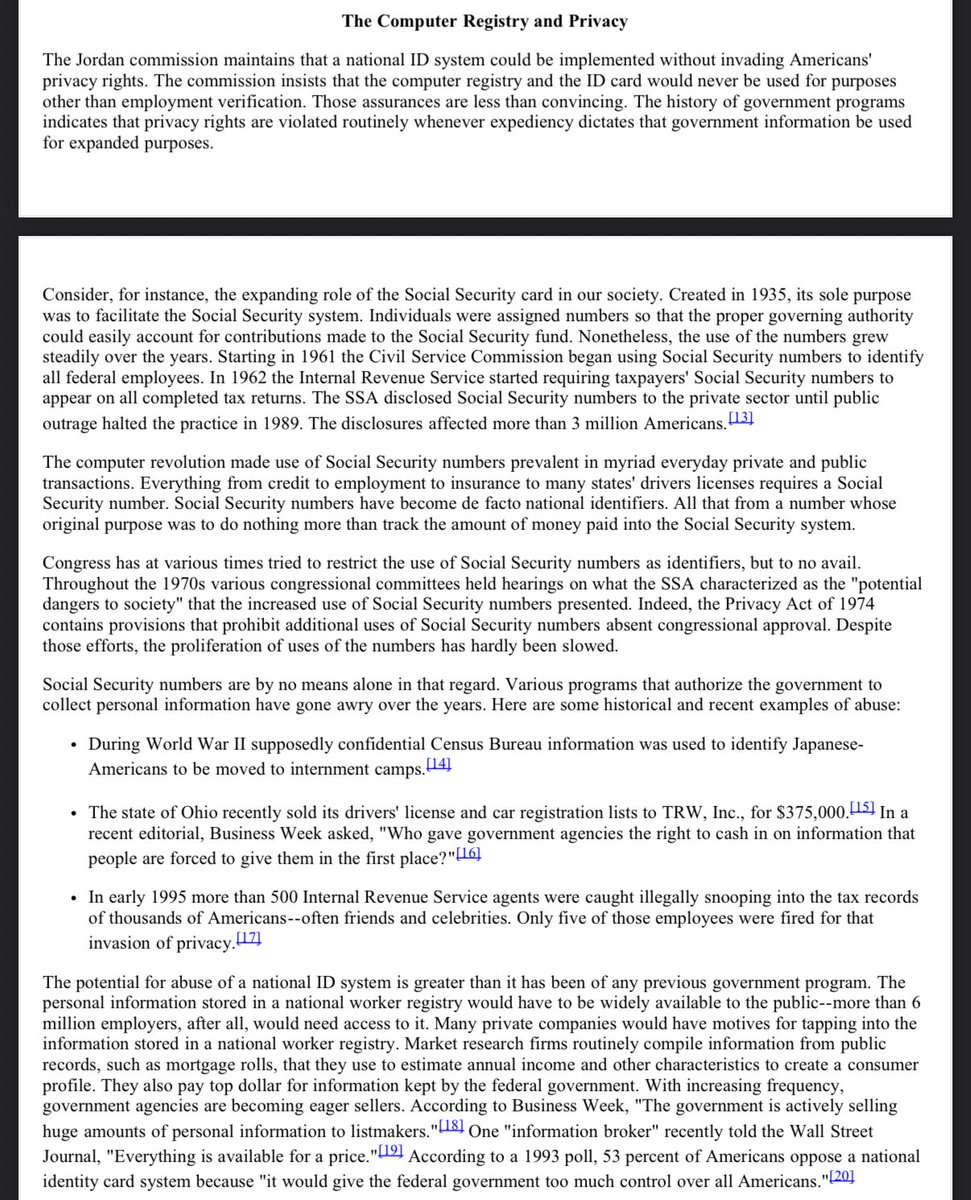 DOGE by #ExecutiveOrder with limited challenges by #Congress &lt;eg. cdt.org/wp-content/upl…&gt; = federal expansion of centralized identification system that is a form of “#NationalID” &amp; dismissal of Congress, history, &amp; civics &lt;eg. heritage.org/civil-society/… &amp; cato.org/sites/cato.org…&gt;