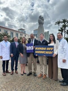 SDCMS (@sdcms) on Twitter photo Dr. William Tseng and Dr. <a href="/vikgulati/">Vik Gulati, MD, FACEP, FAAEM</a> represented <a href="/SDCMS/">SDCMS</a> and <a href="/CMAdocs/">California Medical Association</a> today in joining Congress Members <a href="/RepJuanVargas/">Rep. Juan Vargas</a>, <a href="/RepSaraJacobs/">Congresswoman Sara Jacobs</a>, <a href="/RepMikeLevin/">Rep. Mike Levin</a> and representatives from local health, business and community groups to OPPOSE $880 billion in proposed cuts to Medicaid. Dr. William Tseng and Dr. <a href="/vikgulati/">Vik Gulati, MD, FACEP, FAAEM</a> represented <a href="/SDCMS/">SDCMS</a> and <a href="/CMAdocs/">California Medical Association</a> today in joining Congress Members <a href="/RepJuanVargas/">Rep. Juan Vargas</a>, <a href="/RepSaraJacobs/">Congresswoman Sara Jacobs</a>, <a href="/RepMikeLevin/">Rep. Mike Levin</a> and representatives from local health, business and community groups to OPPOSE $880 billion in proposed cuts to Medicaid.