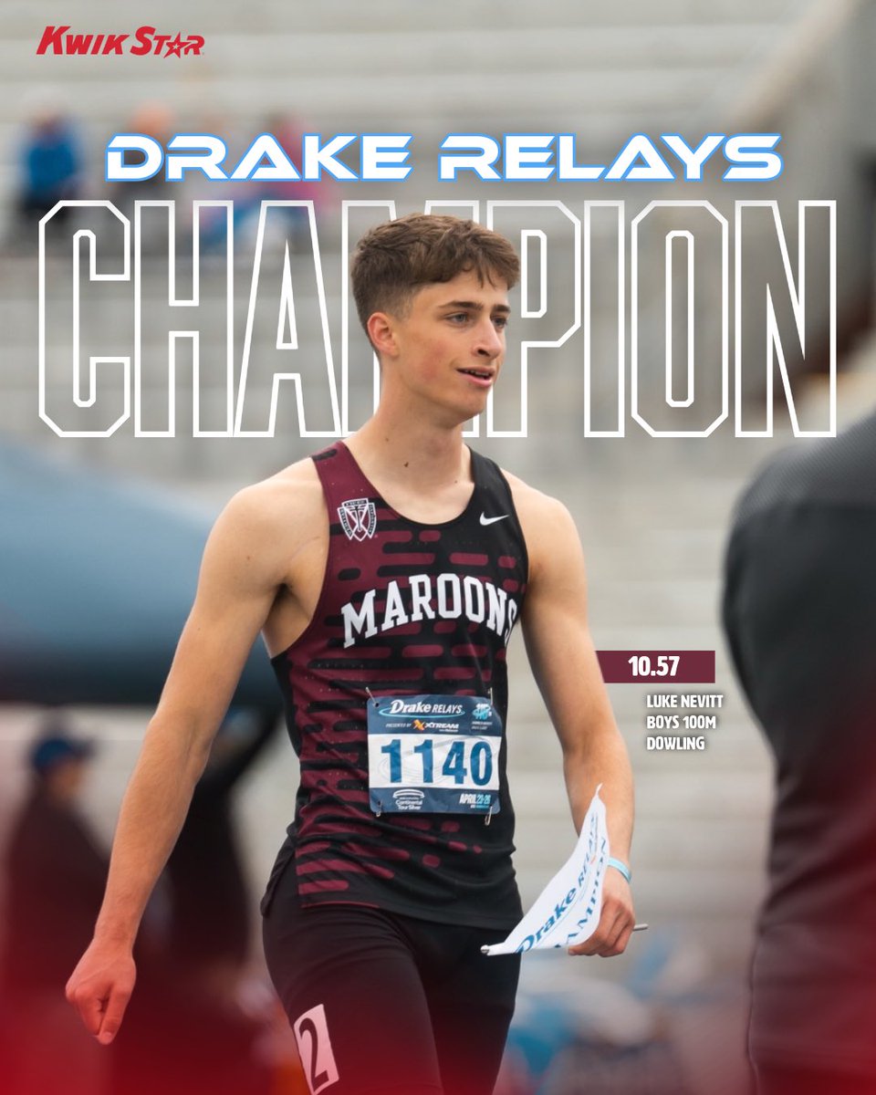 𝐅𝐚𝐬𝐭𝐞𝐬𝐭 𝐁𝐨𝐲 𝐢𝐧 𝐭𝐡𝐞 𝐒𝐭𝐚𝐭𝐞 🏃‍♀️

LUKE NEVITT TAKES HOME THE BOYS 100 METER AT DRAKE 🔥

#iahstrk Luke Patton