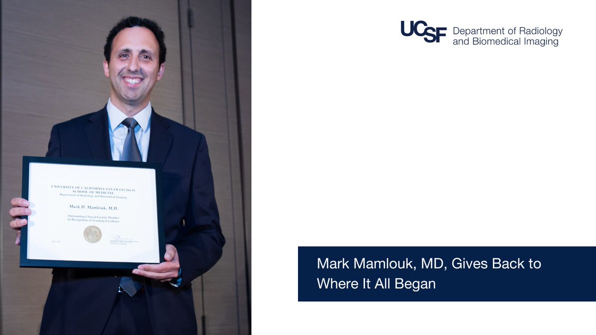 UCSF Imaging (@ucsfimaging) on Twitter photo Volunteering in medicine isn't just about service, it's about staying involved in what matters. For <a href="/MarkMamloukMD/">Mark Mamlouk</a>, returning to <a href="/UCSFimaging/">UCSF Imaging</a> as a volunteer means mentorship, connection & real-time learning. Read his story here: radiology.ucsf.edu/blog/mark-maml… #NationalVolunteerWeek Volunteering in medicine isn't just about service, it's about staying involved in what matters. For <a href="/MarkMamloukMD/">Mark Mamlouk</a>, returning to <a href="/UCSFimaging/">UCSF Imaging</a> as a volunteer means mentorship, connection & real-time learning. Read his story here: radiology.ucsf.edu/blog/mark-maml… #NationalVolunteerWeek