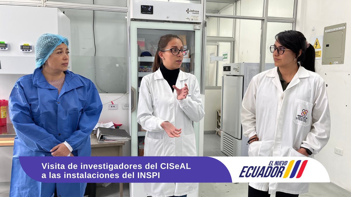 INSPI_ECUADOR's tweet image. #CISeAL #InnovaciónCientífica #ElNuevoEcuador #SaludPublica
El Instituto Nacional de Investigación en Salud Pública (INSPI) recibió a un grupo de investigadores del Centro de Investigación para la Salud en América Latina de la Pontificia Universidad Católica del Ecuador…