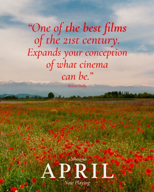 Film Forum (@filmforumnyc) on Twitter photo APRIL – a boldly cinematic work from Georgian filmmaker Dea Kulumbegashvili & producer Luca Guadagnino - opens today 🌸
Catch in-person Q&As with Kulumbegashvili after 7pm shows tonight (co-presented by <a href="/NYWIFT/">NY Women in Film & TV</a>) and tomorrow, 4/26. Limited tix avail at buff.ly/shVPpqj APRIL – a boldly cinematic work from Georgian filmmaker Dea Kulumbegashvili & producer Luca Guadagnino - opens today 🌸
Catch in-person Q&As with Kulumbegashvili after 7pm shows tonight (co-presented by <a href="/NYWIFT/">NY Women in Film & TV</a>) and tomorrow, 4/26. Limited tix avail at buff.ly/shVPpqj