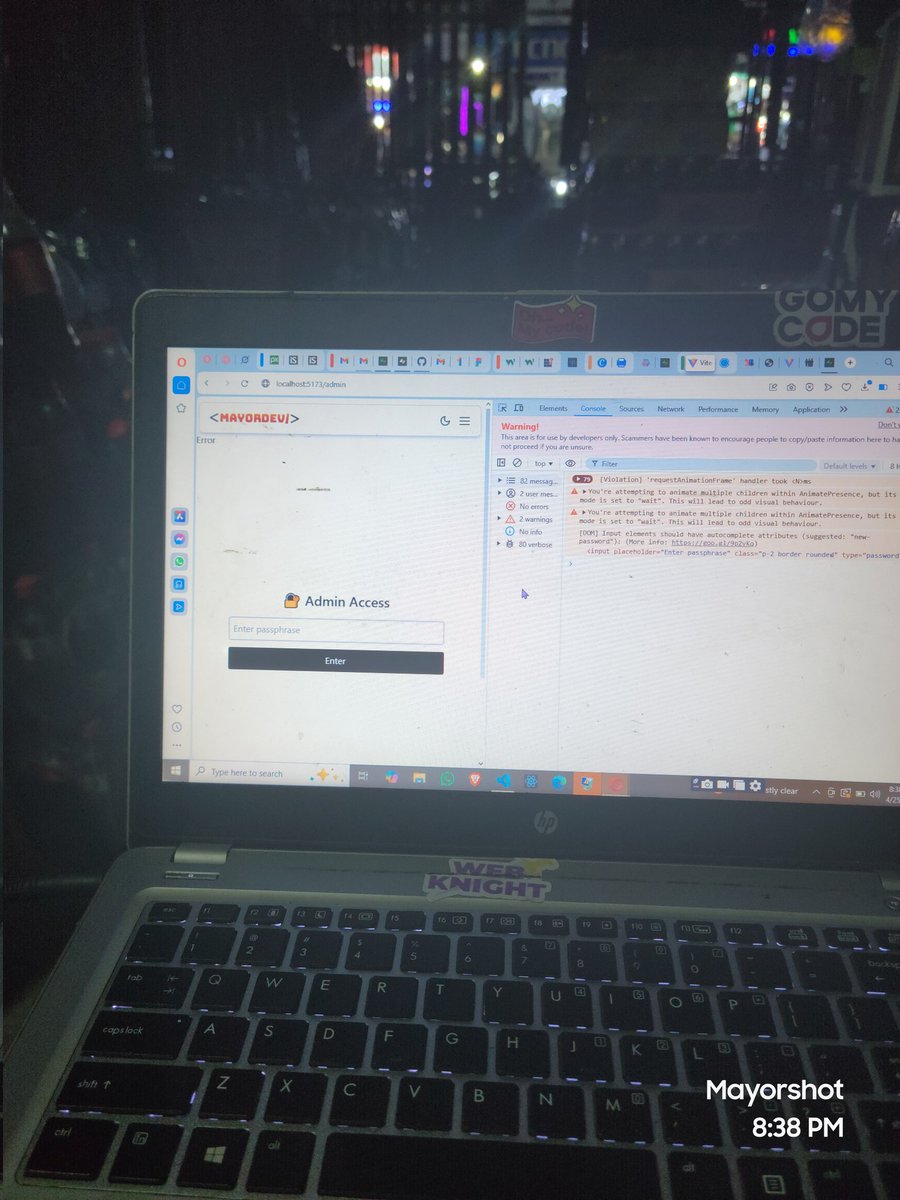 CodeMayor's tweet image. Yes I code and stack drink also
Lock-in with drink during the day and lock-in with code for night