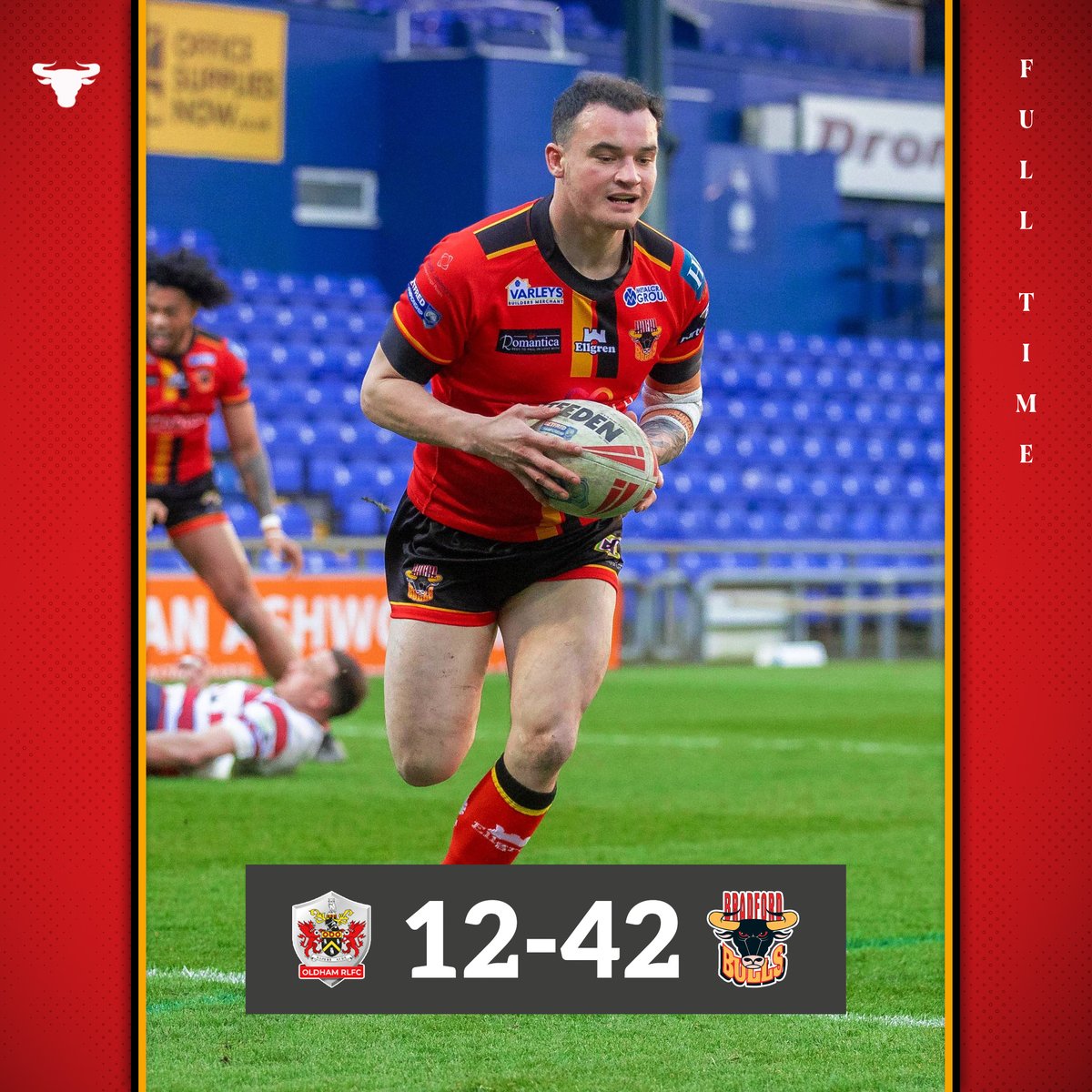 Bradford Bulls (@officialbullsrl) on Twitter photo β²οΈ FULL-TIME | What a win! Eight tries in a superb display under the lights for our fourth successive win!
#StrengthInNumbers β²οΈ FULL-TIME | What a win! Eight tries in a superb display under the lights for our fourth successive win!
#StrengthInNumbers
