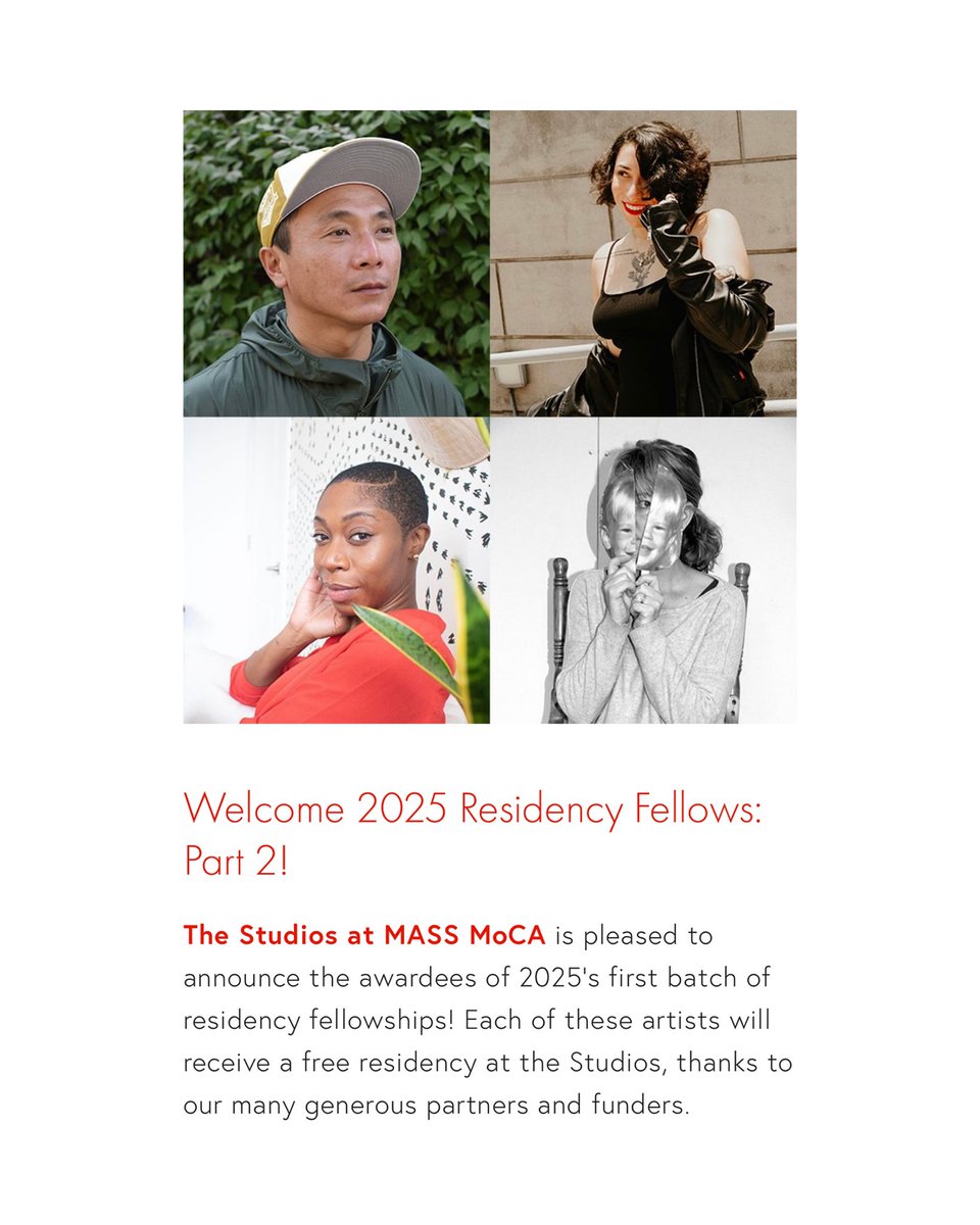 honoured to be part of the luscious 2025 mass moca &amp; <a href="/4artistsupdate/">Assets4Artists</a> fellowship cohort 💫  my first writer’s residency, a fortnight’s worth of holy quiet to write &amp; wonder &amp; shed old skins. thankful for this generous life. for poems &amp; the worlds they make of us.