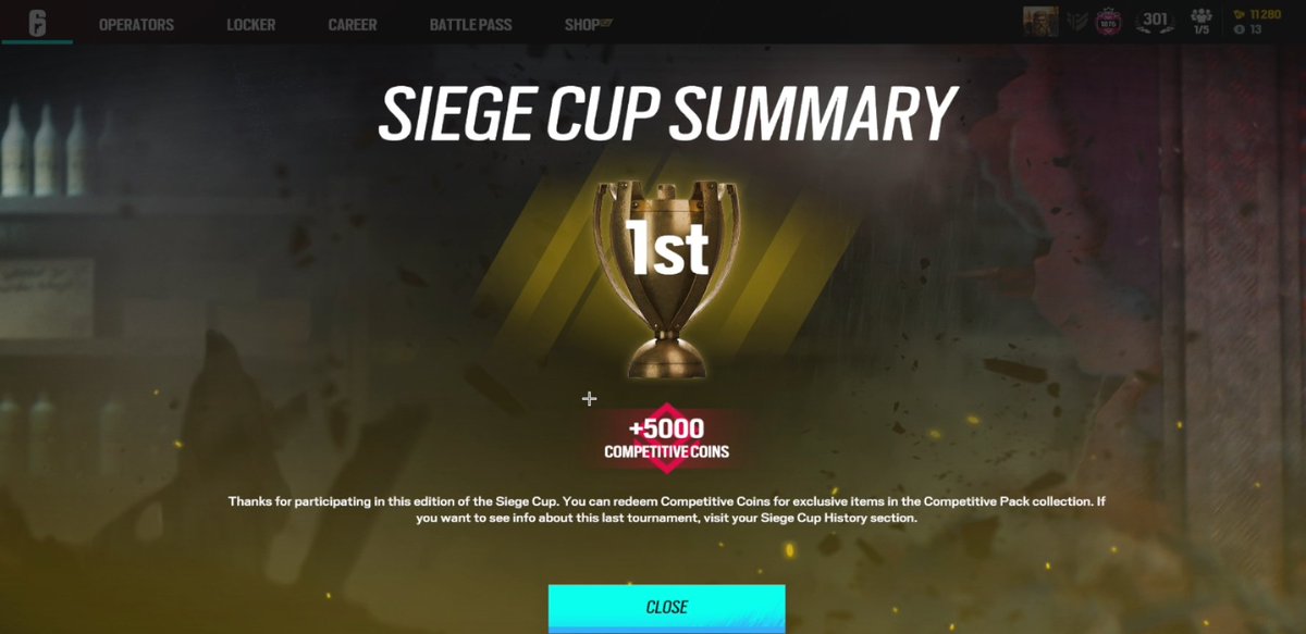 First siege cup win, I hope I will play next siege cup versus my idol <a href="/PGOneeno/">PGOneeno</a> 😈😈