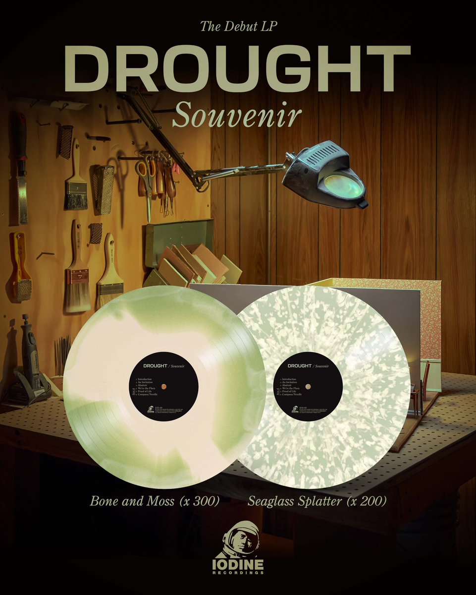 iodinerecords's tweet image. PRE-ORDER: DROUGHT “Souvenir” LP Now + New single “We’re the Flora” (Feat. Pat Flynn of Fiddlehead / Have Heart). dthw.sh/souvenir