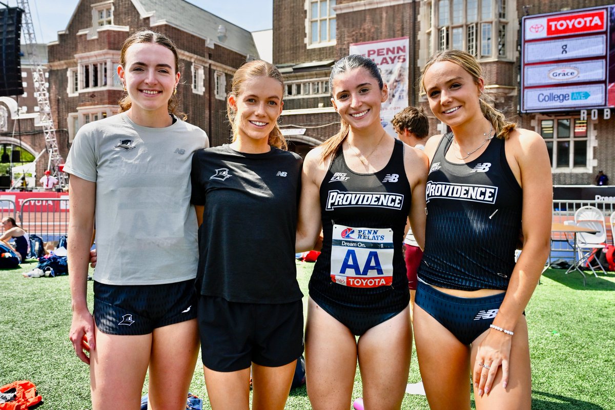 FriarsXCTrack's tweet image. ‼️PENN RELAYS RESULTS - DAY 2⃣‼️
The Friars finish second overall in the Women's Distance Medley Championship of America in a time of 10:42.57!
#GoFriars #PCTF