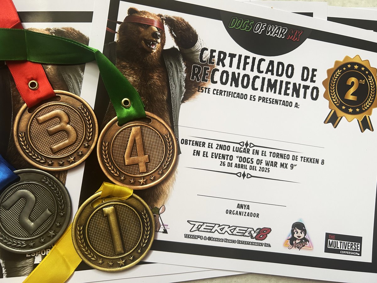 Anya (@anya_tekken) on Twitter photo Hosting my #TEKKEN8 locals tomorrow! 🥳
🥇 This time we'll have Medals & diplomas for the entire TOP 4! 
Stream starts  around 4PM CST @ ttv/Anya_Tekken
Thanks @ggendure for sponsoring the event! 💜🙌
🎟️ Pls help redeem matcherino codes!!🔗👇 Hosting my #TEKKEN8 locals tomorrow! 🥳
🥇 This time we'll have Medals & diplomas for the entire TOP 4! 
Stream starts  around 4PM CST @ ttv/Anya_Tekken
Thanks @ggendure for sponsoring the event! 💜🙌
🎟️ Pls help redeem matcherino codes!!🔗👇