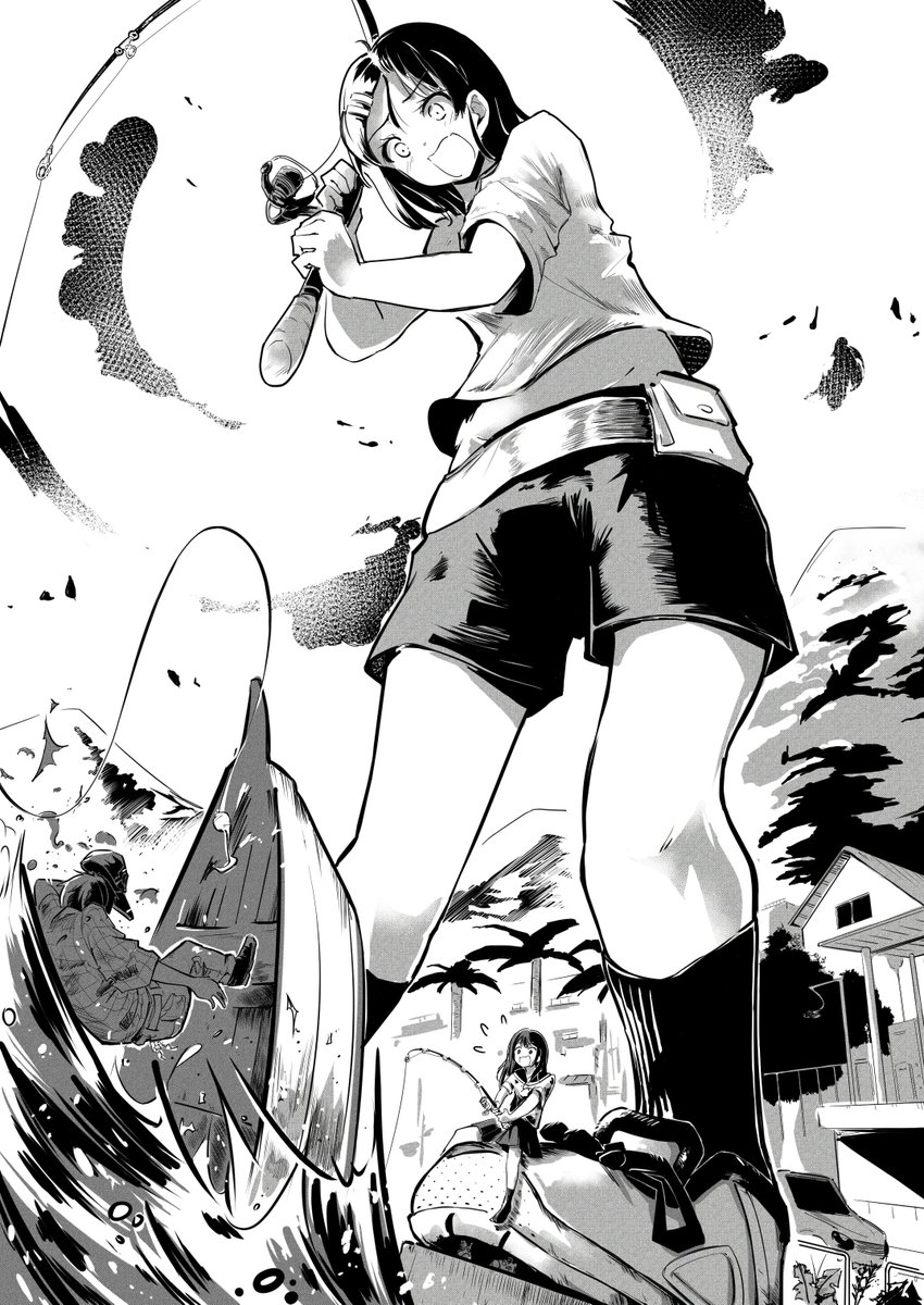 When your friend is a giantess, a bad fishing day can mean a lot more than just reeling in boots... #giantess #sizedifference #SizeTwitter