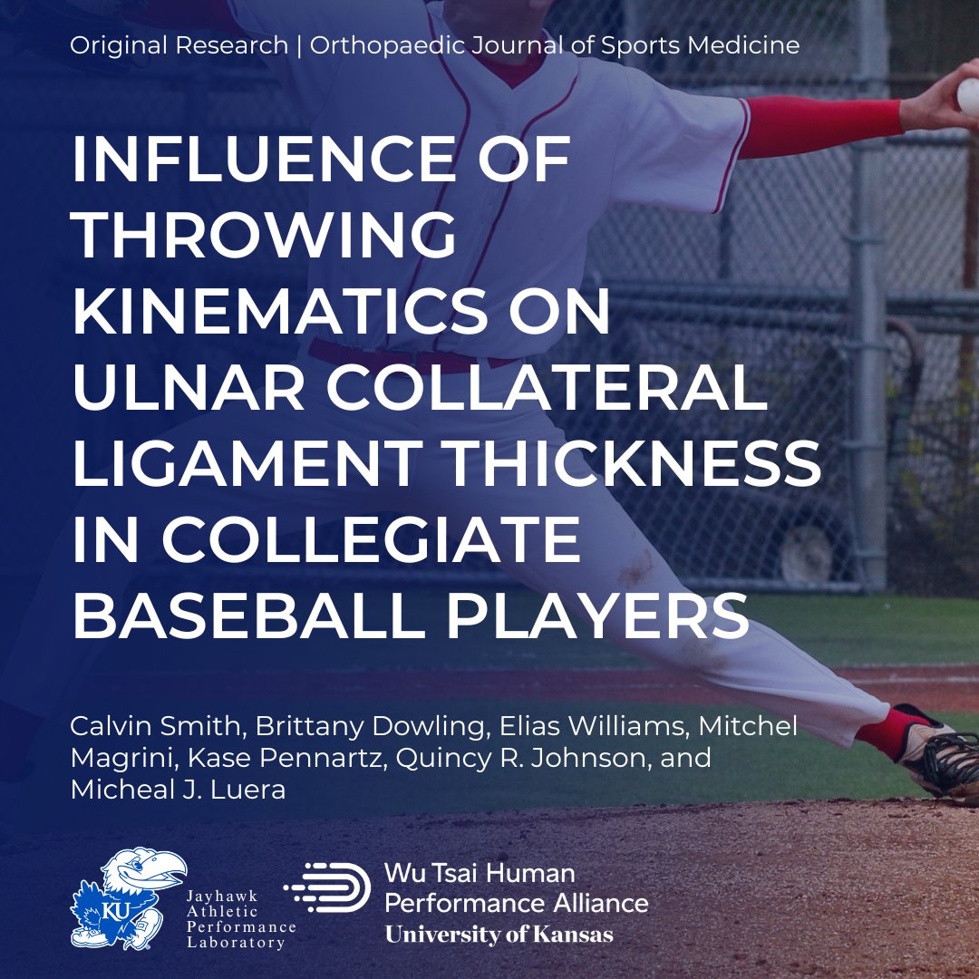 Recently, our very own Dr. Quincy Johnson had an article published from his time at Oklahoma State University!

Link for full text: journals.sagepub.com/doi/10.1177/23…

#kinematics #baseball #college #ligament #research #pitching #JAPL