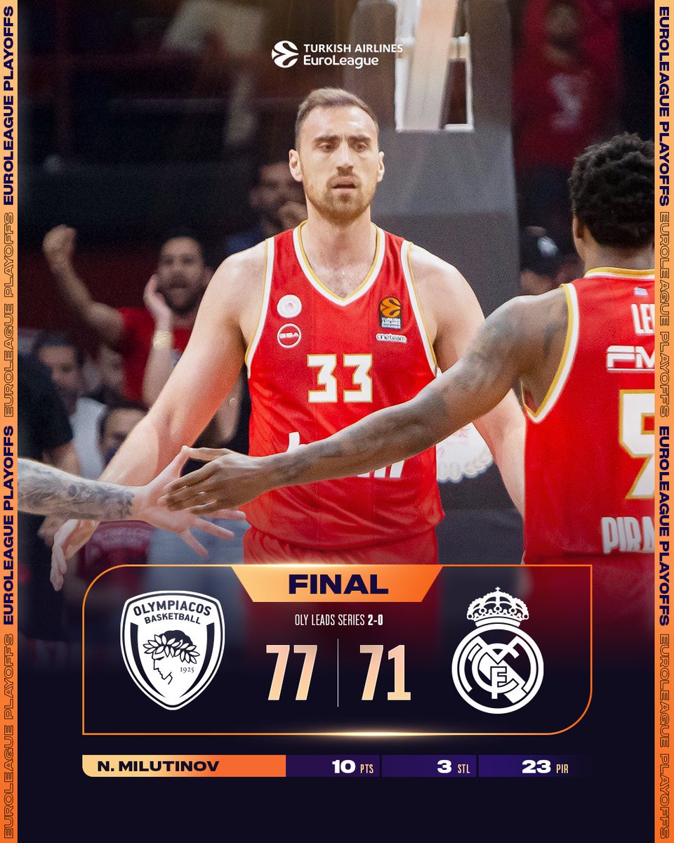Olympiacos win game 2 at home!

#EveryGameMatters