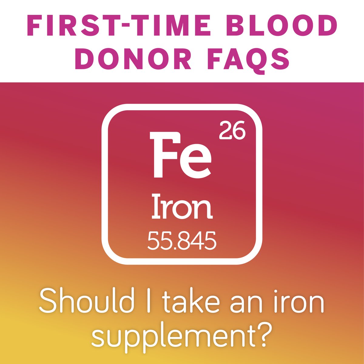 Low iron? Boost your levels after donating! 🩸💪

✅ Consider an iron supplement
✅ Eat iron-rich foods (spinach, beans, red meat)
✅ Keep saving lives! #FirstTimeFAQFriday

🔗 Book your next donation: bitly.versiti.org/3DaSHlw

#GiveBlood #StayHealthy