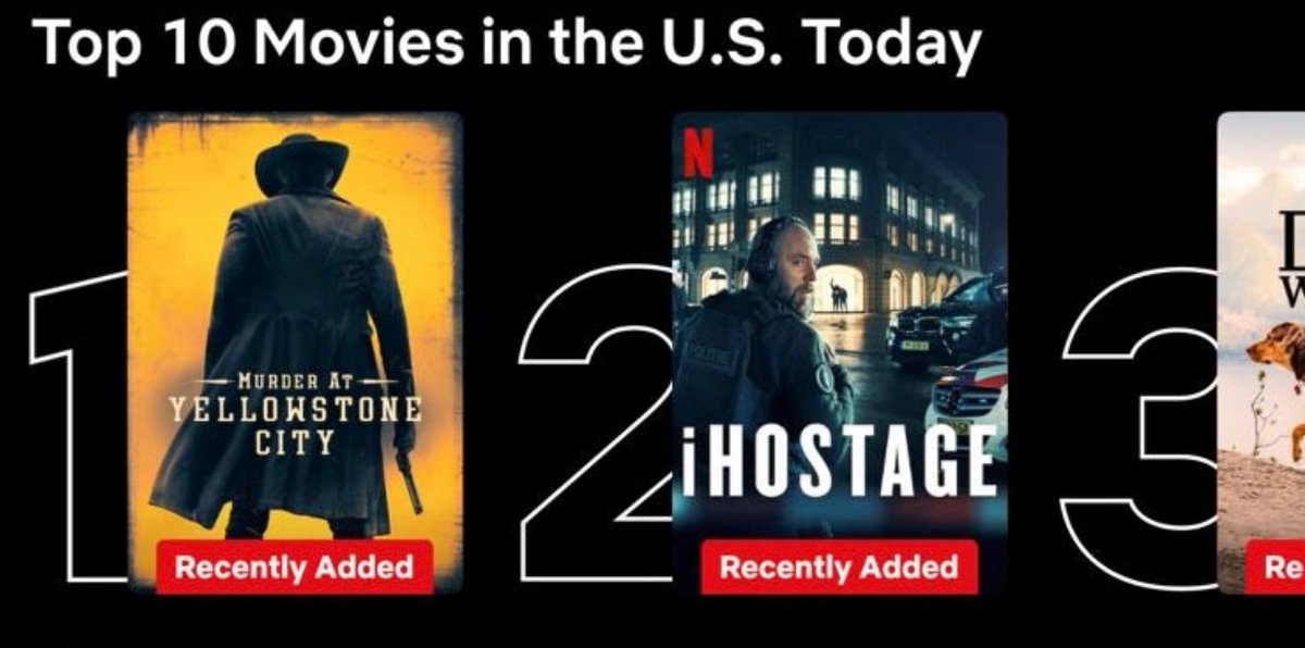 It’s good to be Netflix #1 for a ride
 #MurderAtYellowstoneCity

m.imdb.com/title/tt115523…

#LivingstoneMT #YellowstoneFilmRanch #FilmMontana