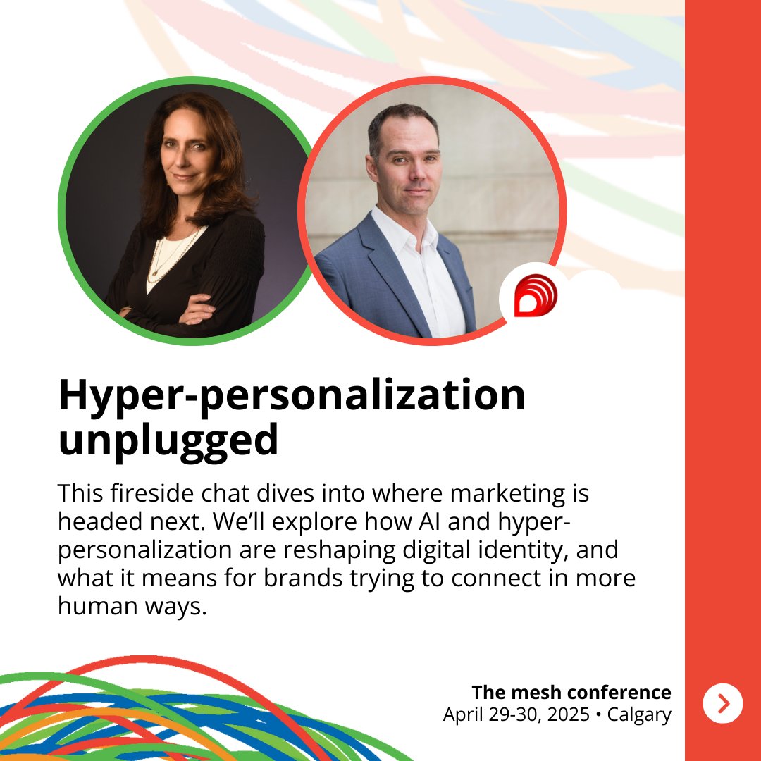 mesh conference (@meshcon) on Twitter photo π± Hyper-personalization is reshaping marketingβand your digital identity. Join us for a fireside chat with Katie Calhoun (ex <a href="/GettyImages/">Getty Images</a>) and <a href="/dlpotter/">David Potter</a> on the future of AI, creativity, and connection.
π April 30 | 11:15 AM | Multi Purpose Room
π loom.ly/_hdcnW0 π± Hyper-personalization is reshaping marketingβand your digital identity. Join us for a fireside chat with Katie Calhoun (ex <a href="/GettyImages/">Getty Images</a>) and <a href="/dlpotter/">David Potter</a> on the future of AI, creativity, and connection.
π April 30 | 11:15 AM | Multi Purpose Room
π loom.ly/_hdcnW0