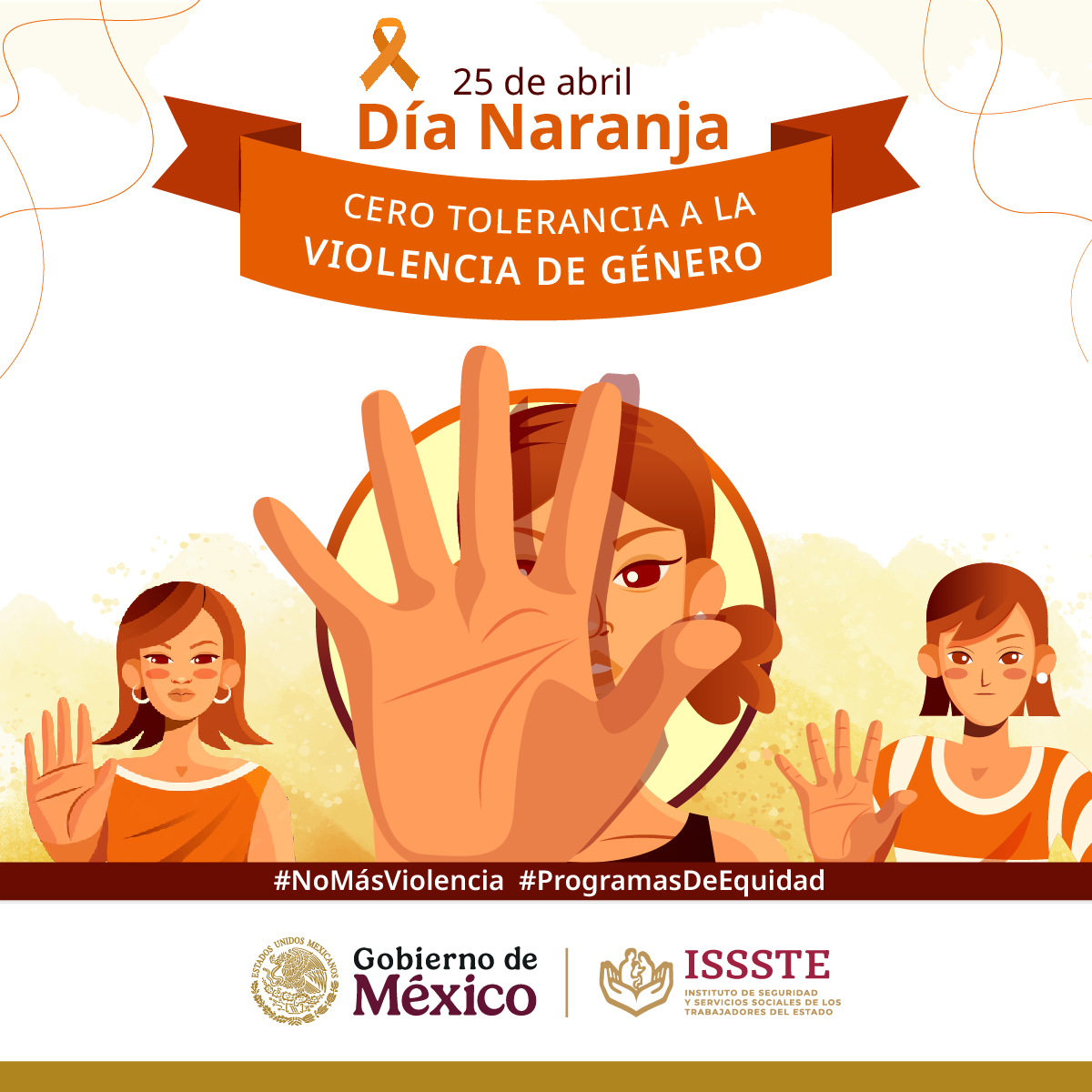 ISSSTE_mx's tweet photo. 🎗️¡Por un mundo más libre y justo!

#ProgramasDeEquidad | Cada mes, el día 25 resalta con uno de los colores más llamativos, el naranja, una iniciativa de ONU Mujeres para visibilizar la lucha por la prevención y erradicación de la violencia contra las mujeres y niñas. 🧡

La no violencia hacia ellas es esencial para construir una sociedad más segura, respetuosa y justa para todas y todos. Solo así se les puede garantizar una vida libre de miedo y en plenitud de sus derechos. 👩🏻‍🦳👩🏻‍🦱👵🏻👧🏻

¡En ISSSTE somos parte de esta importante encomienda social! 🎗️