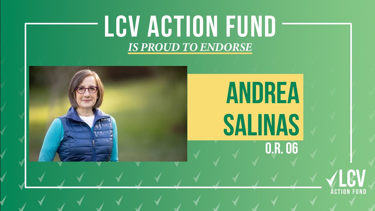 Andrea Salinas (@andrearsalinas) on Twitter photo With recent climate progress, bedrock environmental protections, our democracy, and our economy on the line, the work ahead is more important than ever.
I'm so glad to have <a href="/LCVoters/">League of Conservation Voters 🌎</a> Action Fund's support. Together, we'll ensure we flip back the House to a pro-climate majority. With recent climate progress, bedrock environmental protections, our democracy, and our economy on the line, the work ahead is more important than ever.
I'm so glad to have <a href="/LCVoters/">League of Conservation Voters 🌎</a> Action Fund's support. Together, we'll ensure we flip back the House to a pro-climate majority.