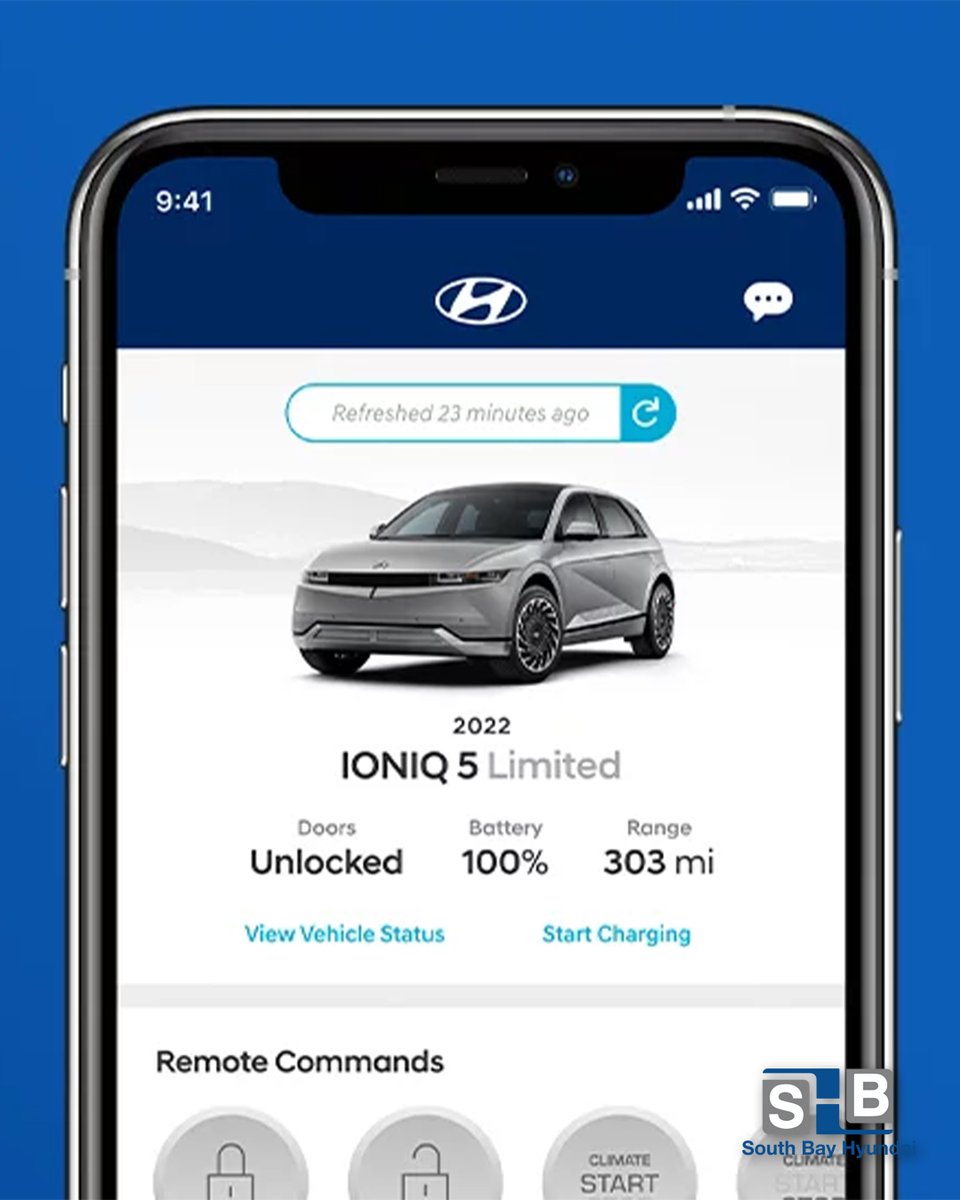 sbhyundai's tweet image. With #HyundaiBlueLink, your car is always at your fingertips! 🔥 Lock, unlock, start, and even set the perfect climate—all from your smartphone. 🌐💙 Read more: bit.ly/3FfQWnV

#SmartDriving #StayConnected #HyundaiTech #sbhyundai