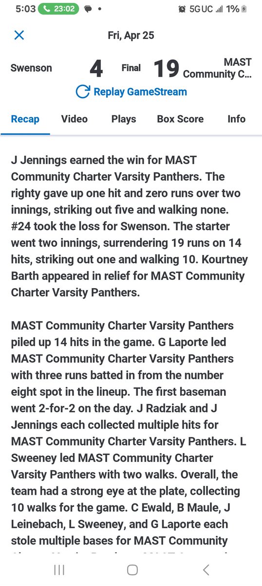 My middle infielder shut them down in 2 innings while earning herself 2 more runs. She came out and played SS.  Jordan is at 98 runs scored! Just 2 more for her triple 100s. Can she do this Monday? This is too exciting for this grandma!