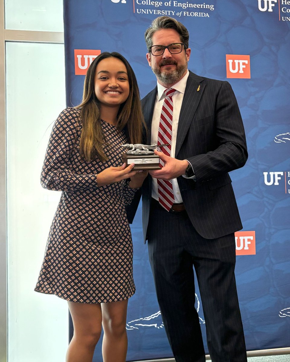essie_uf's tweet image. Congratulations to our winners during @UFWertheim's 2025 Spring Student Awards Ceremony—Gwendlen Garcia, Shota Konno, and Victoria Stevenson! 🏆 We are so proud of our awardees! #GoGators #GatorEngineering