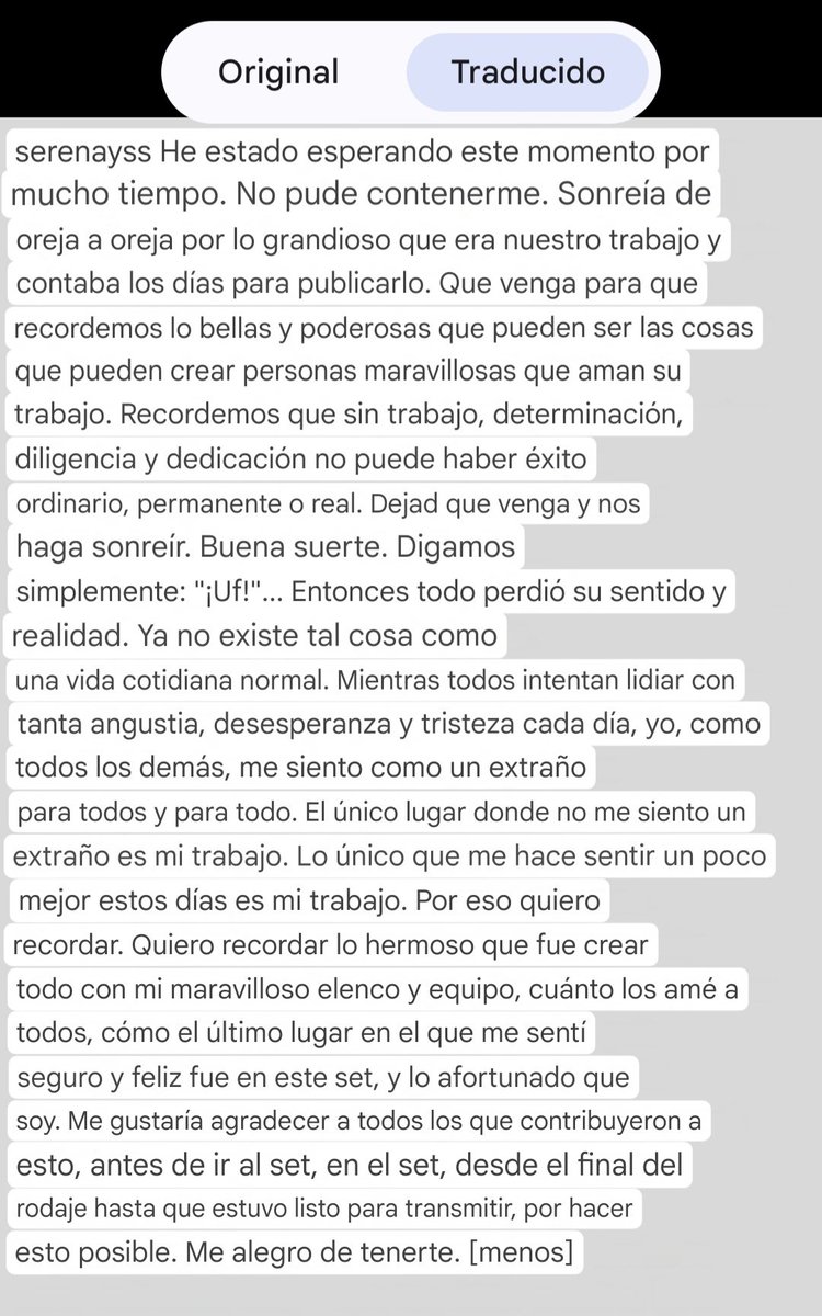 Comme si elle avait écrit ces mots avec son cœur, et non avec sa plume. Un discours empreint de douleur, rempli de regrets, comme si elle disait : « Oui, vous avez tué mon énergie, mon enthousiasme, mon sourire. » En turc, en arabe, en anglais, en italien, dans toutes les langues
