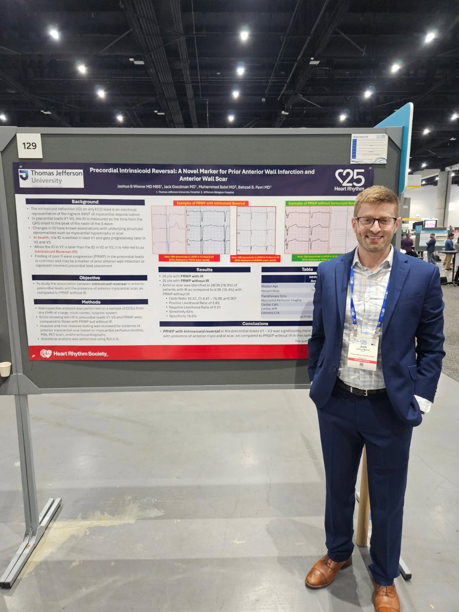 David H. Wiener, MD (@davidwienermd) on Twitter photo Very proud of our son Josh Wiener, MD: poster presentation at #HRS2025. Thanks also to his mentor and my <a href="/TJUHospital/">Jefferson Health</a> EP colleague Behzad Pavri, MD.
<a href="/TJHeartFellows/">Jefferson Cardiology Fellows</a> Very proud of our son Josh Wiener, MD: poster presentation at #HRS2025. Thanks also to his mentor and my <a href="/TJUHospital/">Jefferson Health</a> EP colleague Behzad Pavri, MD.
<a href="/TJHeartFellows/">Jefferson Cardiology Fellows</a>