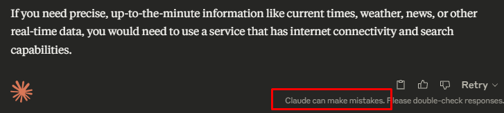 Search Cloud One (@searchcloudone) on Twitter photo Caution: #Claude Desktop doesn't have live #search, so it doesn't know the time or recent events. Choose a #Sonar model in #eSearch Pro for recent and time related events. Claude's cut-off date is Oct 2024. Caution: #Claude Desktop doesn't have live #search, so it doesn't know the time or recent events. Choose a #Sonar model in #eSearch Pro for recent and time related events. Claude's cut-off date is Oct 2024.
