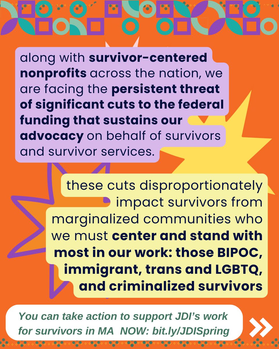 janedoe's tweet photo. Massive cuts from DOJ are threatening crucial services for survivors of sexual assault and domestic violence. We remain dedicated to ensuring that all survivors in Massachusetts have access to services and support that meet their needs and affirm their dignity. https://t.co/003AsTR2k6