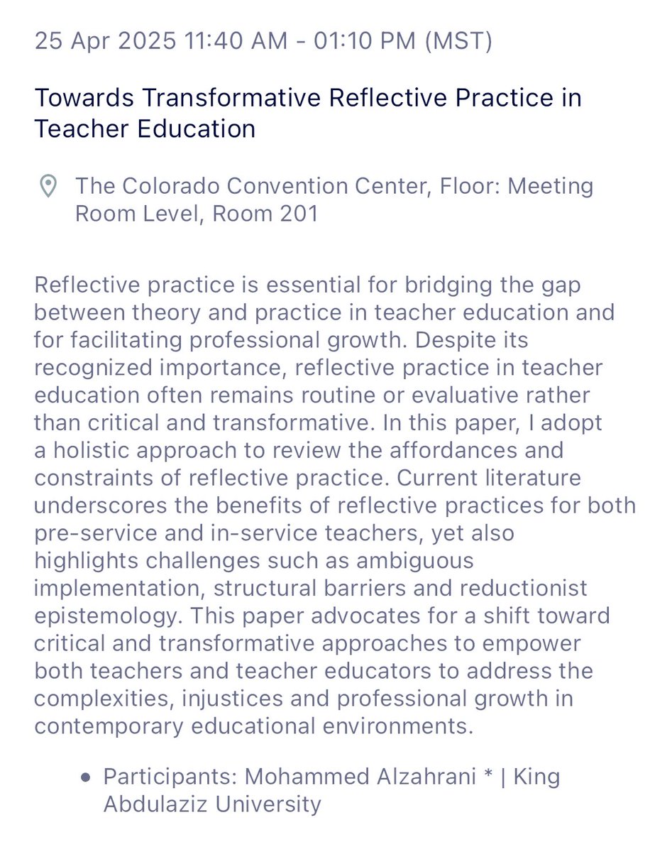 Happy to share that I presented my paper today at the #AERA2025