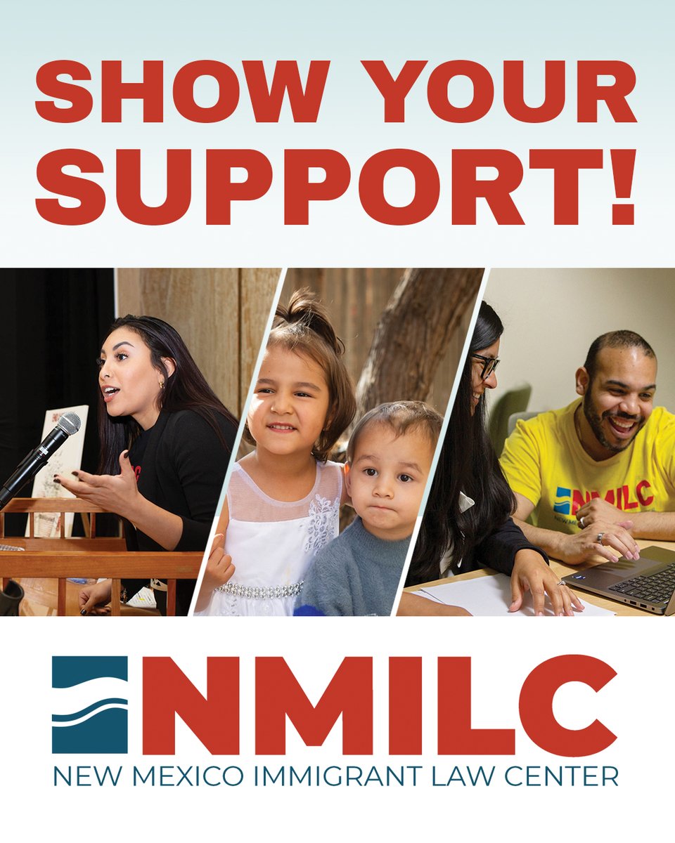 New Mexico Immigrant Law Center (NMILC) (@nmilc) on Twitter photo Today is Southern New Mexico Giving Day! We urge your to take part by donating to your favorite organization or NMILC. We have set a goal of $30,000 and need your help!
DONATE LINK: southernnewmexicogivingday.org/organizations/… Today is Southern New Mexico Giving Day! We urge your to take part by donating to your favorite organization or NMILC. We have set a goal of $30,000 and need your help!
DONATE LINK: southernnewmexicogivingday.org/organizations/…