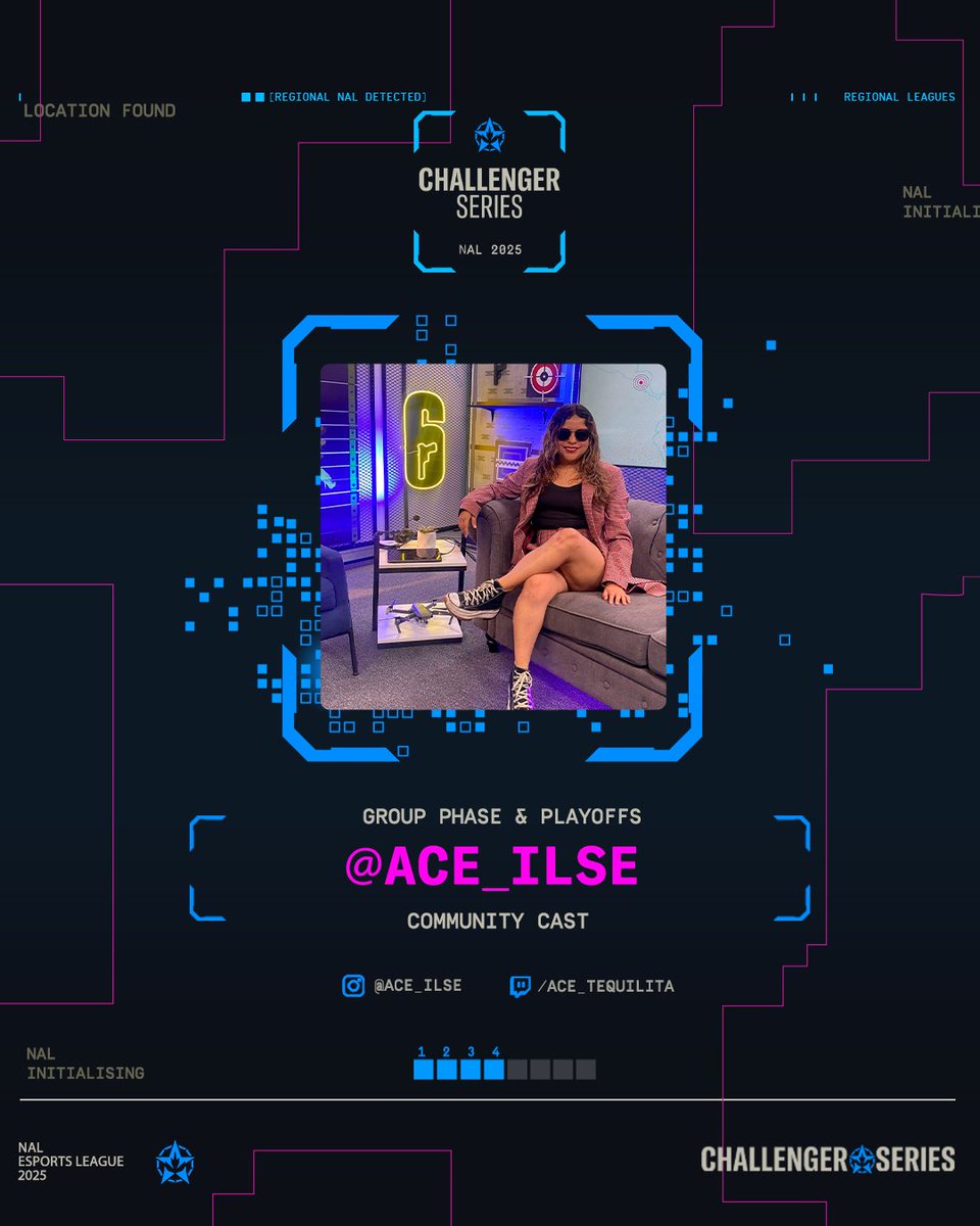 Rainbow Six Esports LATAM (@r6esportslatam) on Twitter photo Este fin, acompaña las partidas de la Challenger Series con el talento de <a href="/CinnacupR6/">Cinnacup 🇨🇱</a> y <a href="/ace_ilse/">ACE IlsE y Lu 🐺</a>, que te traen toda la acción en español 🎙️
#R6SAL | #R6NAL | #ChallengerSeries Este fin, acompaña las partidas de la Challenger Series con el talento de <a href="/CinnacupR6/">Cinnacup 🇨🇱</a> y <a href="/ace_ilse/">ACE IlsE y Lu 🐺</a>, que te traen toda la acción en español 🎙️
#R6SAL | #R6NAL | #ChallengerSeries