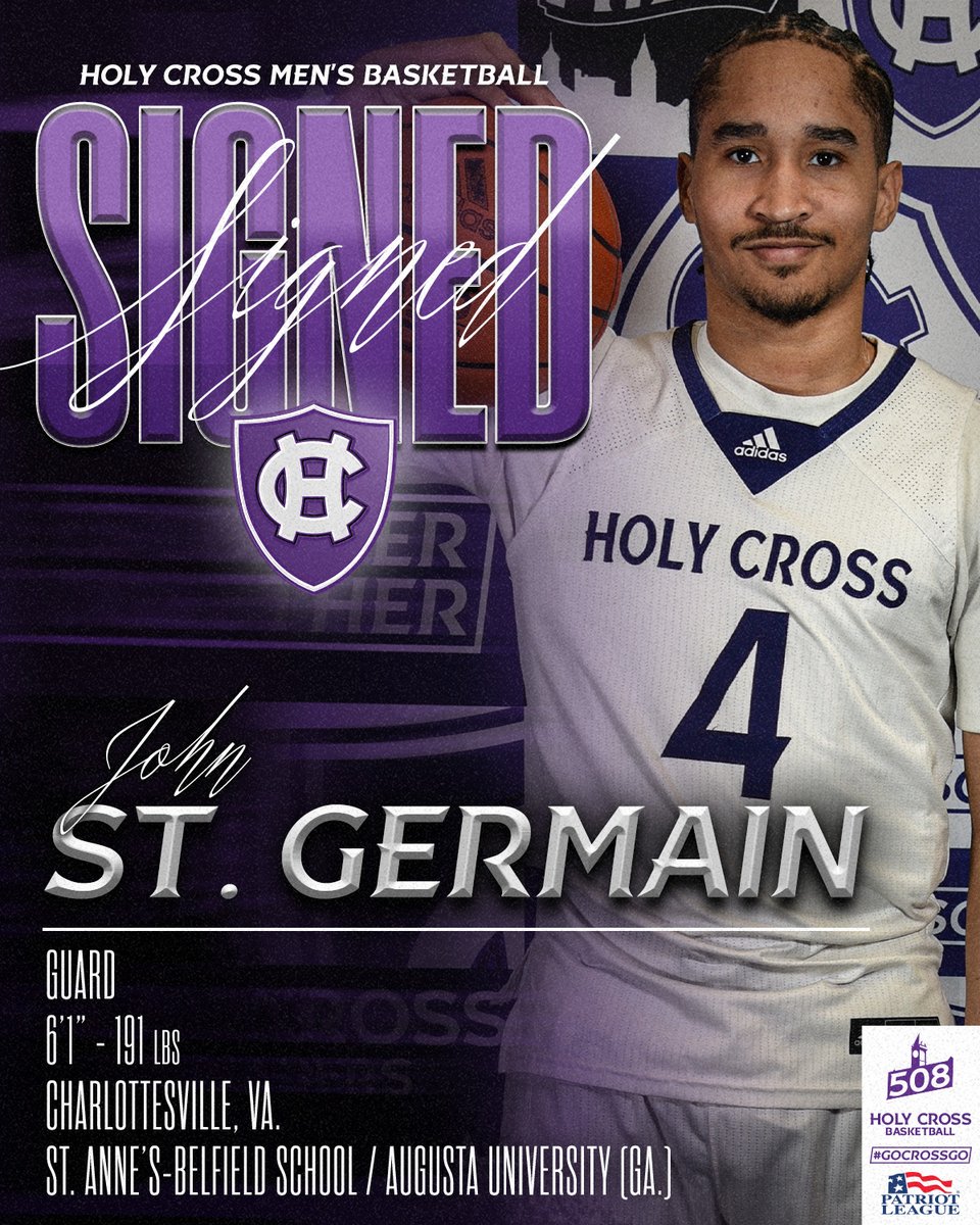 Holy Cross Men's Basketball (@hcrossmbb) on Twitter photo This experienced point guard looks to make an impact in our backcourt.
Welcome to the family, John St. Germain!
#GoCrossGo | <a href="/_JohnStGermain/">John St. Germain</a> This experienced point guard looks to make an impact in our backcourt.
Welcome to the family, John St. Germain!
#GoCrossGo | <a href="/_JohnStGermain/">John St. Germain</a>