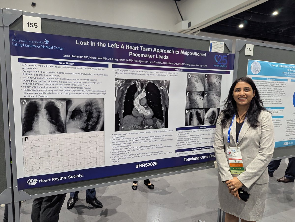 Congrats to the <a href="/LaheyCardiology/">Lahey Cardiology</a> fellows presenting posters at #HRS2025 today! #EPeeps