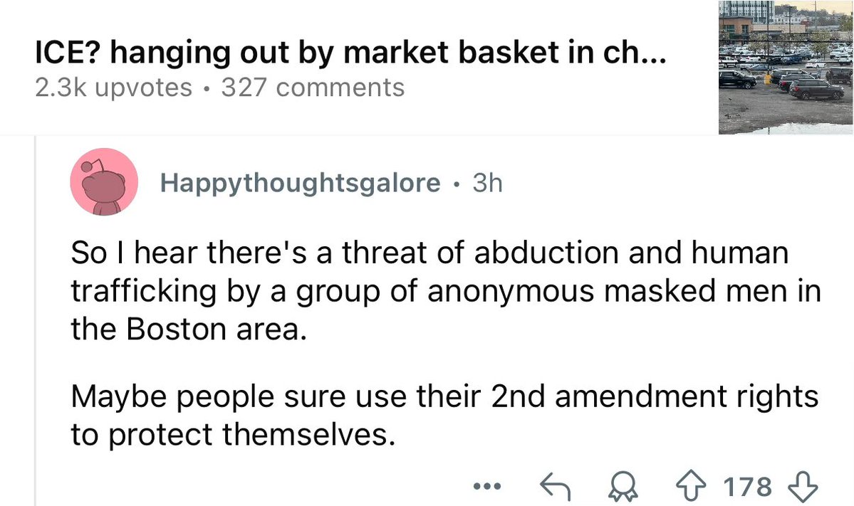 AntiWuCoalition's tweet image. Boston Reddit—a known hub for @MayorWu supporters—is now filled with posts threatening to shoot ICE agents for deporting criminal migrants.
Will the mayor condemn her base’s escalating calls for violence?