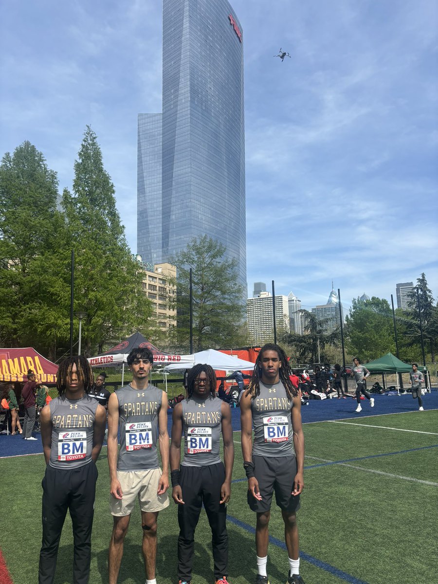 The 4x400 team of Kareem Brown, Ryan Sanchez, Kyle Jackson, and Neo Clark-Tabb had a nice race at The Penn Relays running a 3:20.89.