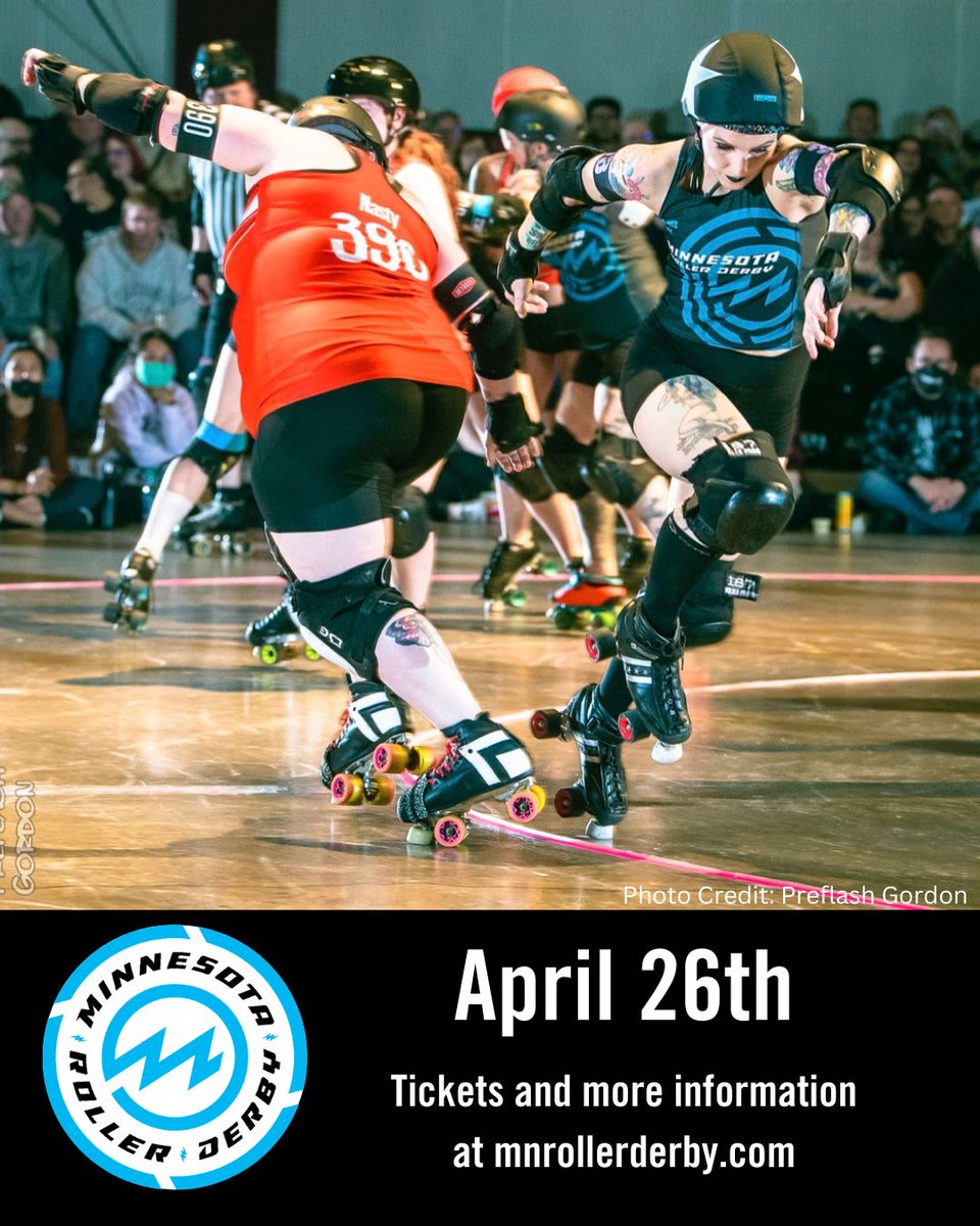 The final Minnesota Roller Derby bout of the season is TOMORROW! 

Come down to The Roy and support this awesome organization 💪 

🎟️: bit.ly/3YwpbhB
