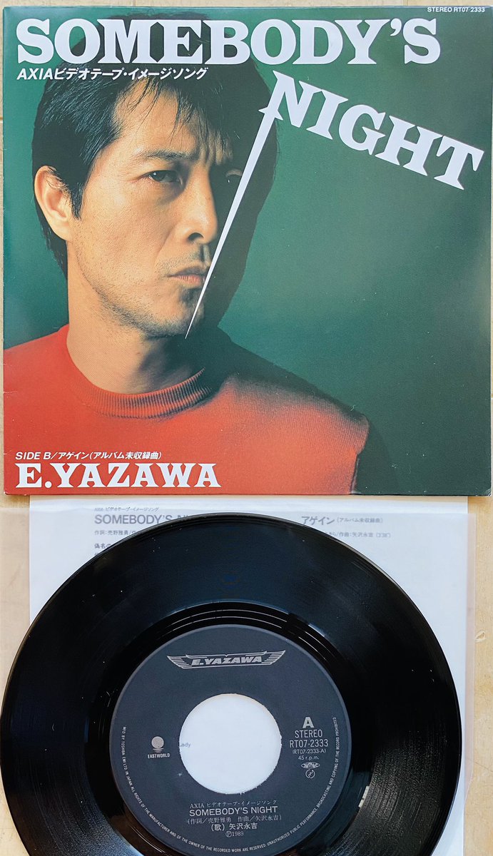 今日は何の日】 矢沢永吉 『SOMEBODY'S NIGHT』発売 （1989年4月26日）