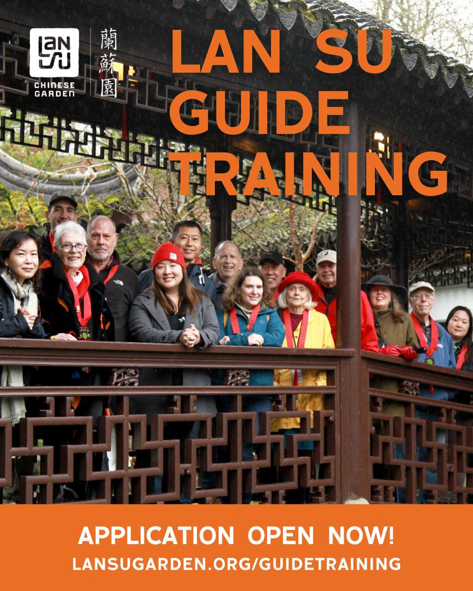 If you’ve ever dreamed of leading tours through the garden, sharing stories, and connecting visitors to the beauty of Chinese culture, now’s your chance 🧭🌟 Applications are open for Lan Su Guide training this June: lansugarden.org/GuideApplicati…

#VolunteerWithUs #DocentTraining